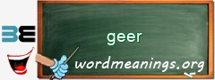 WordMeaning blackboard for geer